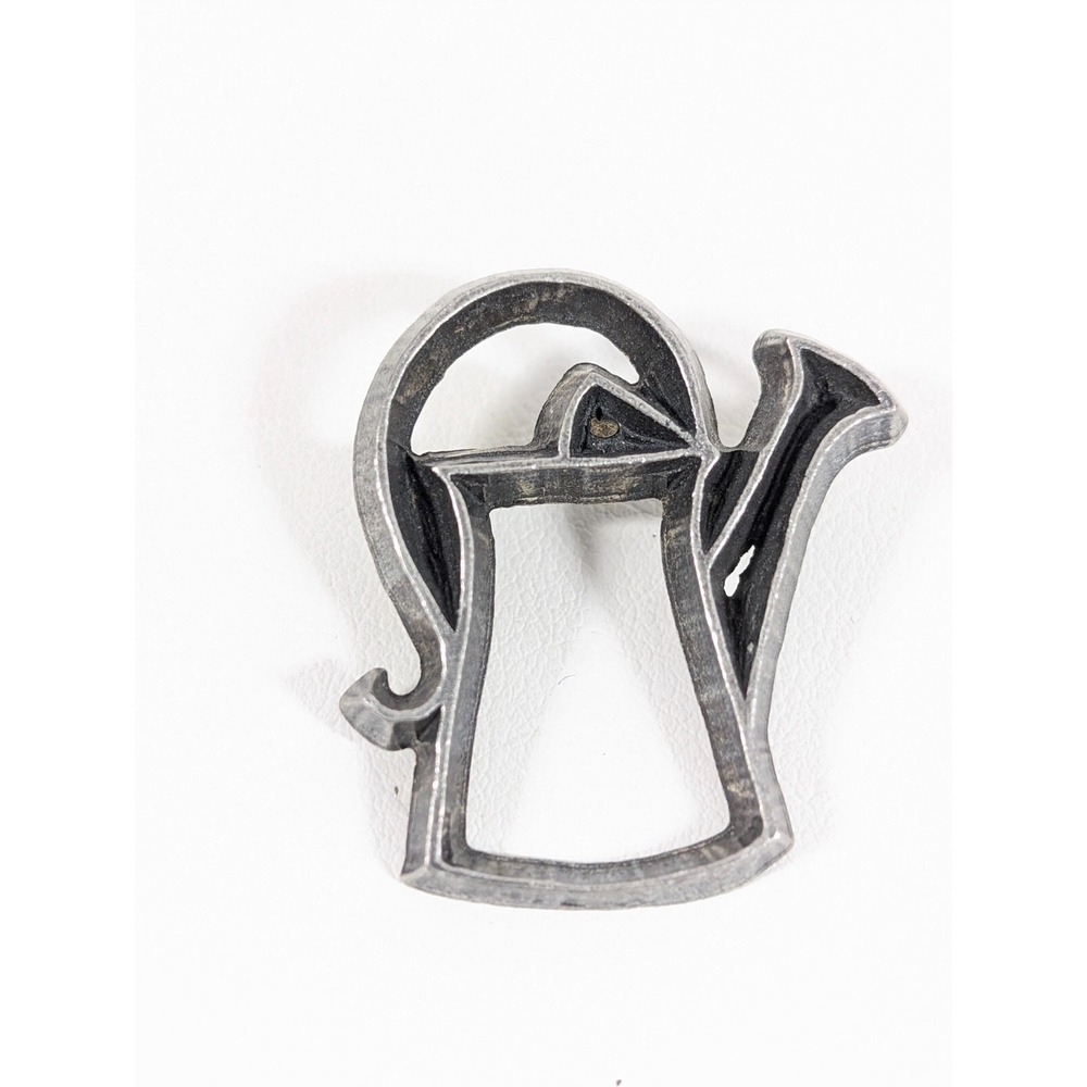 Vintage 1996 Ann Clark Pewter‎ Watering Can Garden Pin Brooch